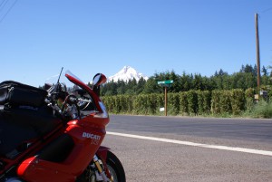 Mount Hood, as we climb from the Hood River
